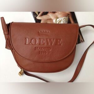 Loewe crossbody genuine leather bag pre loved no flaws butter soft leather